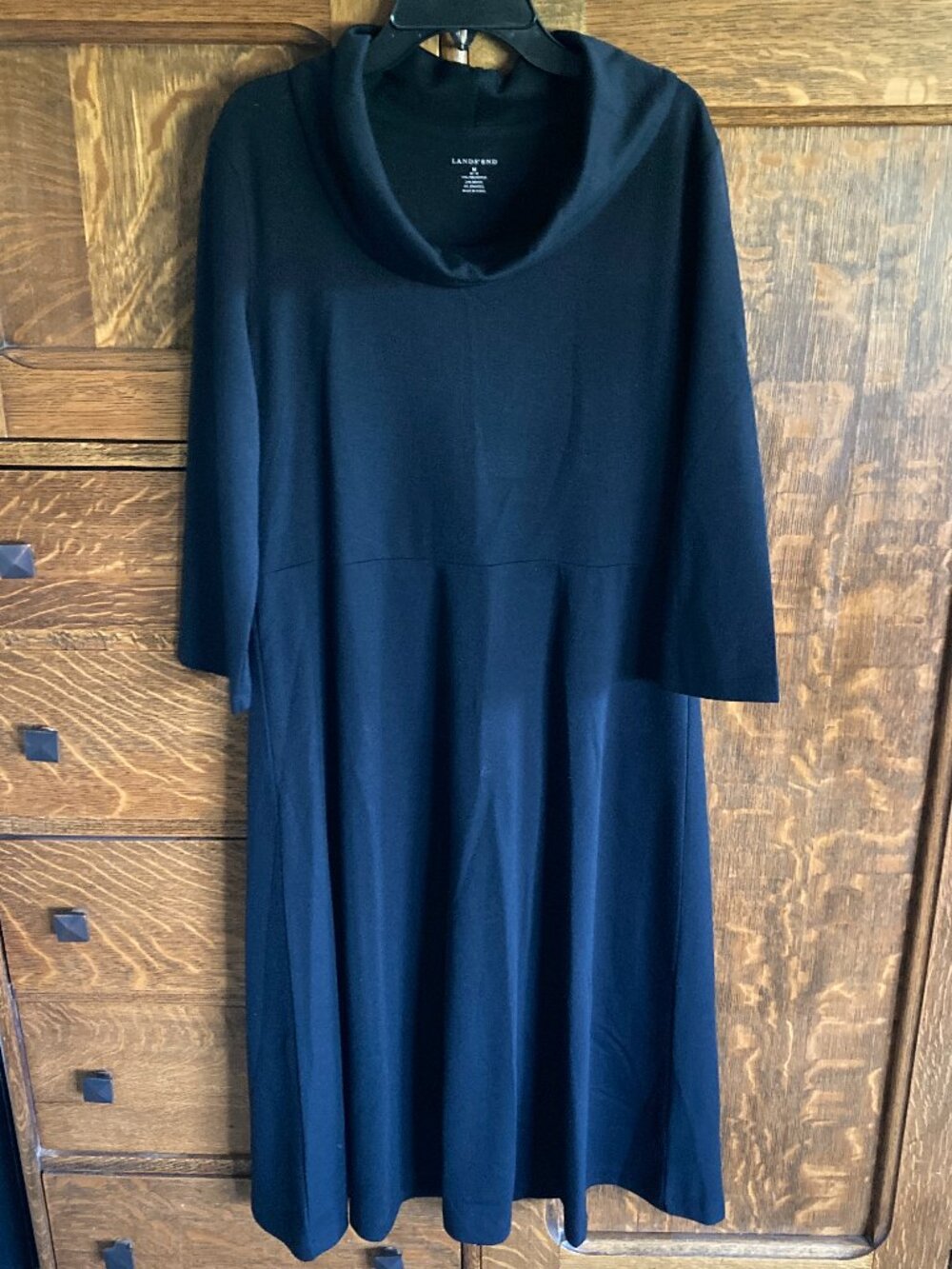 New w/out tags Lands' End cowl neck dress, black, medium